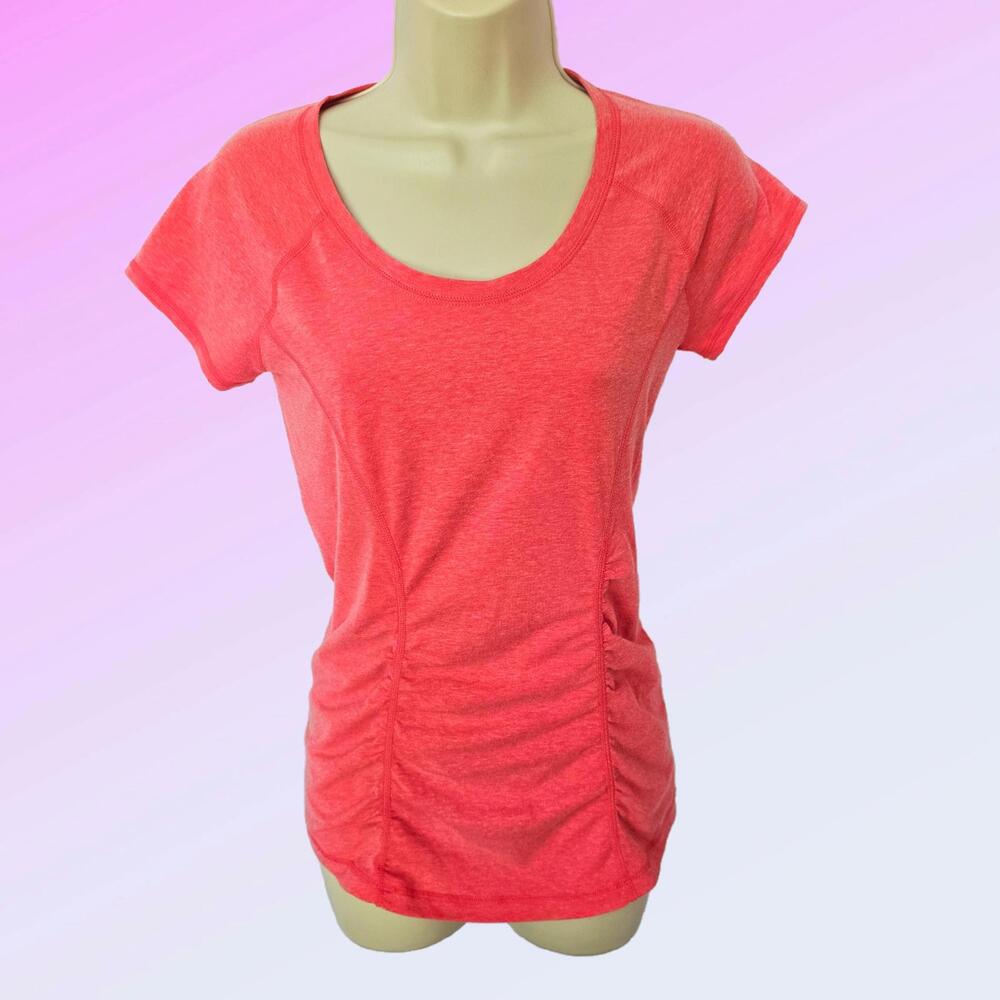 Zella Athletic Tee - Bright Pink with Side Ruching